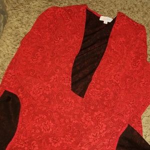 GORGEOUS red Sarah brocade pattern